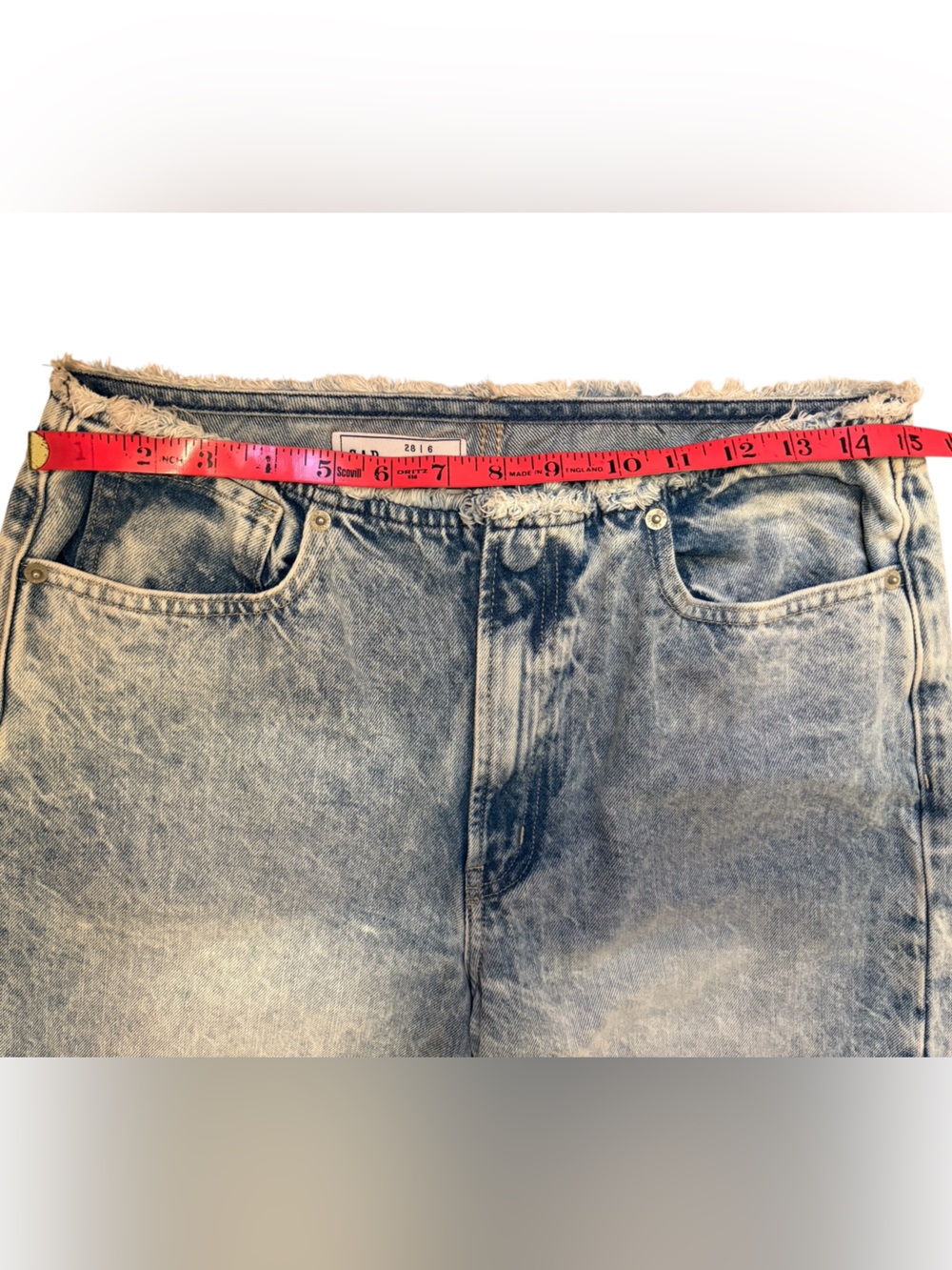 NWOT GAP Wide Baggy Low Rise Acid Wash Jeans Women’s 28/6 - Picture 13 of 14